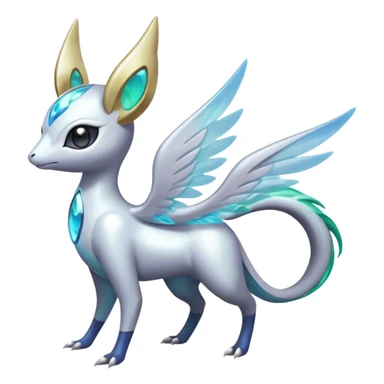 Angelic Divine Bioluminescent Translucent Luminescent Diaphanous Shiny Colorful Meloetta-Latias-Koraidon-Peppercat-Wargreymon-Protogen-Fakémon-fusion-hybrid-creature sticker