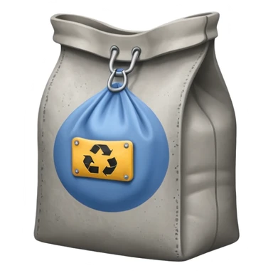 cement bag, slightly open sticker