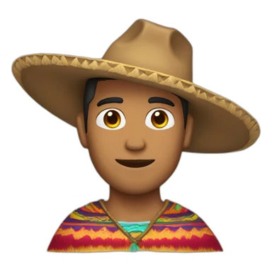 juan with a sombrero and poncho sticker