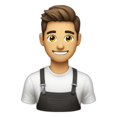 the barista is tired, but everything is smooth, he smiles and continues to work. sticker