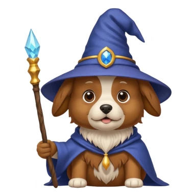 Dog wizard sticker