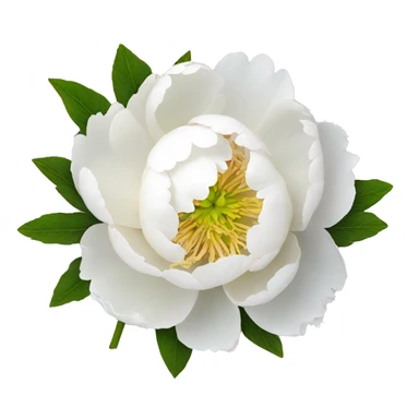 white peony sticker