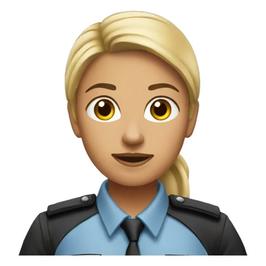 woman security guard sticker