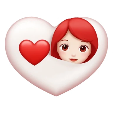 Red and white romantic aesthetic  sticker