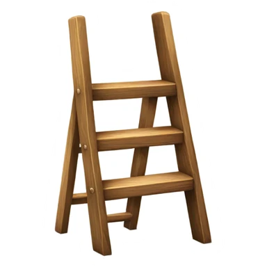 small wooden step ladder sticker