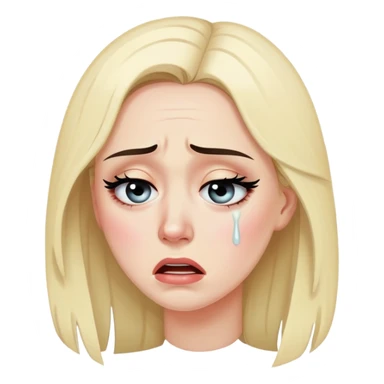 A women crying sticker