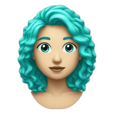 Cœur turquoise sticker