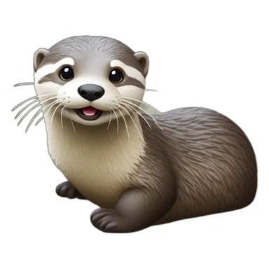 Loutre sur une loutre sur une loutre sticker