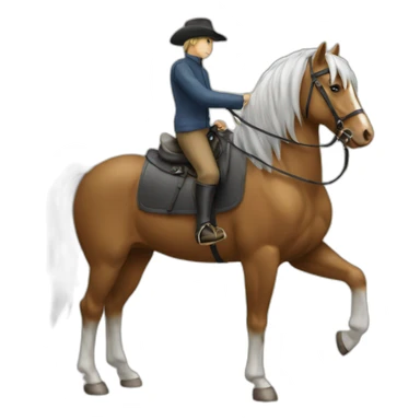 Cheval sur un cheval sticker