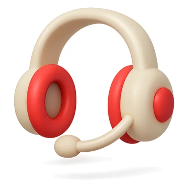 {
  "title": "3D Skeuomorphic Emoji Icon Schema",
  "type": "object",
  "properties": {
    "object": {
      "type": "string",
      "description": "Name of the object to be represented (e.g., 'money bag', 'camera', 'pizza')."
    },
    "style": {
      "type": "string",
      "enum": ["3D skeuomorphic emoji"],
      "description": "Visual style to be used for rendering."
    },
    "materials": {
      "type": "object",
      "properties": {
        "base": {
          "type": "string",
          "description": "Primary material texture, e.g., 'smooth cloth', 'metallic', 'plastic'."
        },
        "details": {
          "type": "array",
          "items": { "type": "string" },
          "description": "Secondary materials or embellishments (e.g., rope, buttons, stitching)."
        }
      }
    },
    "colors": {
      "type": "object",
      "properties": {
        "baseColor": {
          "type": "string",
          "description": "Main color of the object (e.g., '#F5DEB3' for a beige sack)."
        },
        "accentColors": {
          "type": "array",
          "items": { "type": "string" },
          "description": "Accent or highlight colors (e.g., yellow for dollar sign)."
        }
      }
    },
    "lighting": {
      "type": "object",
      "properties": {
        "type": {
          "type": "string",
          "enum": ["soft", "ambient", "studio"],
          "description": "Lighting type used to shade and define volume."
        },
        "shadows": {
          "type": "boolean",
          "description": "Indicates if soft drop shadows are used."
        }
      }
    },
    "geometry": {
      "type": "object",
      "properties": {
        "dimensionality": {
          "type": "string",
          "enum": ["3D"],
          "description": "Indicates that object is rendered in 3D."
        },
        "roundedEdges": {
          "type": "boolean",
          "description": "Indicates if object has smooth, rounded edges."
        }
      }
    },
    "expression": {
      "type": "string",
      "enum": ["playful", "realistic", "friendly"],
      "description": "Overall emotional tone of the icon."
    },
    "background": {
      "type": "string",
      "enum": ["transparent", "white", "gradient"],
      "description": "Background type for the rendered emoji."
    }
  },
  "required": ["object", "style", "materials", "colors", "lighting", "geometry", "expression", "background"]
}

over the ear headphones with a mic and red accents sticker