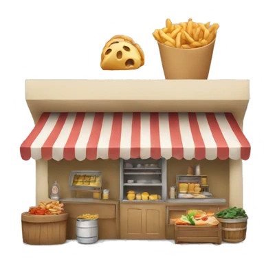 Greek street food shop sticker