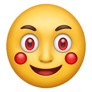 red eyes on yellow face emoji sticker