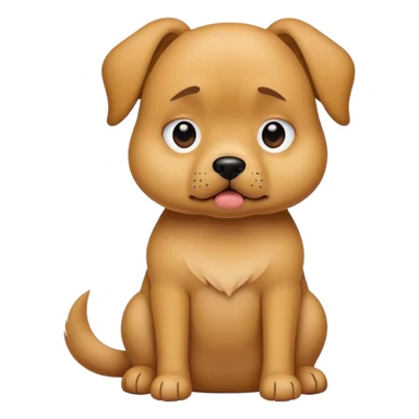 Dog pouting while sitting  sticker