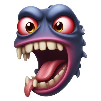 Angry tongue creature sticker