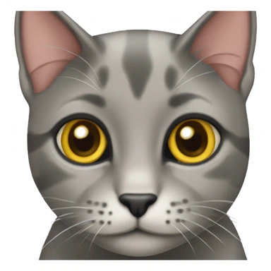 A small byt grown grey brindle cat sticker
