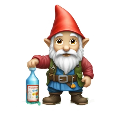 gnome pouring liquid on the ground as tribute to his homies sticker