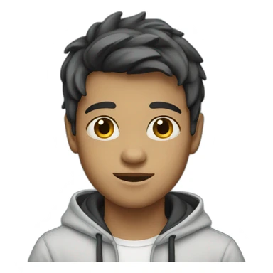 Cute white boy with hoodie sticker