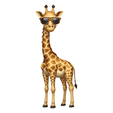 Giraffe with sunglasses sticker