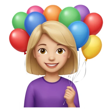 Girl with baloons sticker