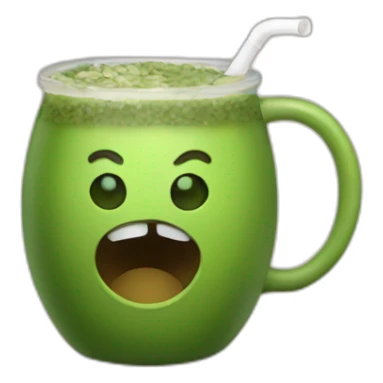 drinking yerba mate sticker