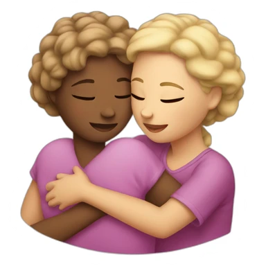 Two ladies cuddling sticker
