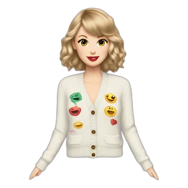 Taylor swift cardigan sticker