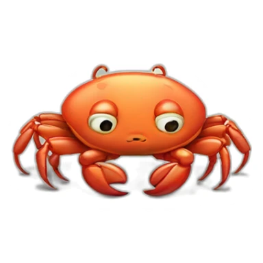 really sad crab sticker