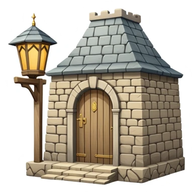 guard post near palace gates sticker