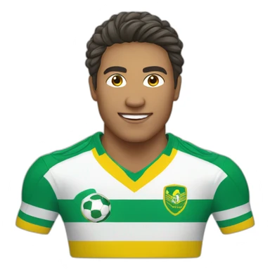 Football kabyle jaune et vert sticker