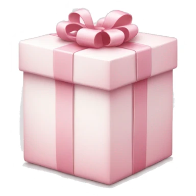 Light pink and white present sticker