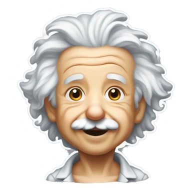albert einstein happy Neonate sticker sticker