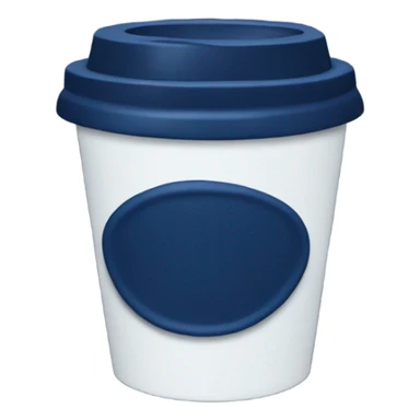 navi blue coffee cup sticker