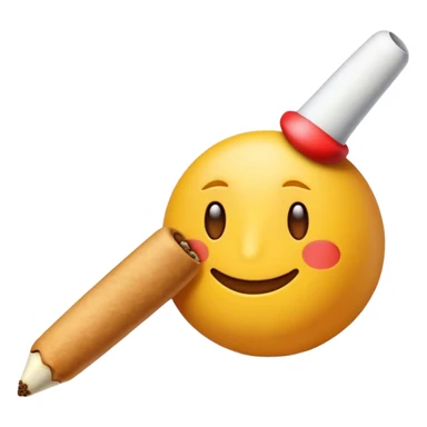 Emoji mit einem Joint im Mund  sticker