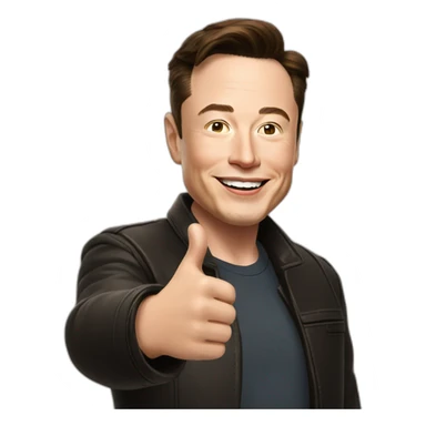 Elon Musk Thumbs Up sticker