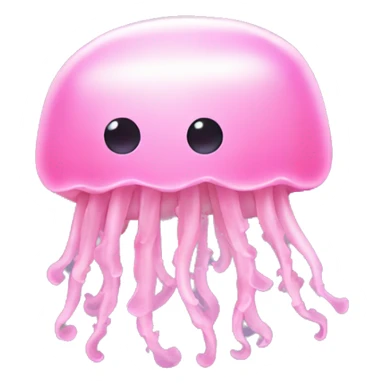 Jelly fish pastell pink no face  sticker