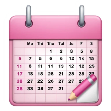 Change this calendar emoji 📆 to pink sticker