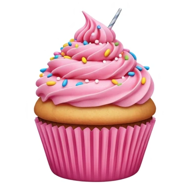 cupcake with pink frosting sticker