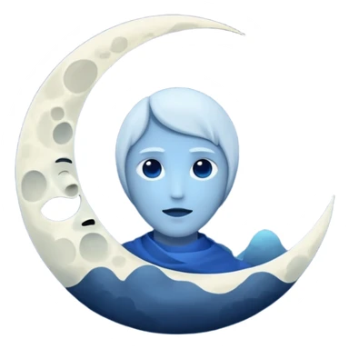 calm night sky, glowing stars and moon, circle avatar, moon without a face sticker