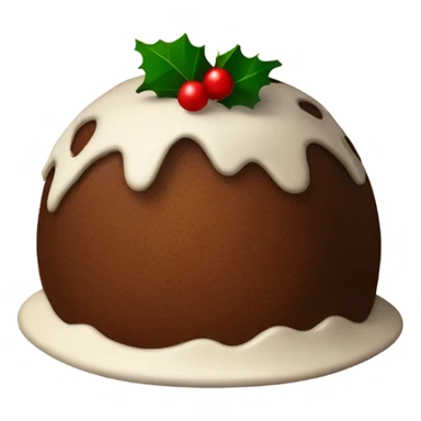 Christmas pudding with text above it saying Christmas  sticker