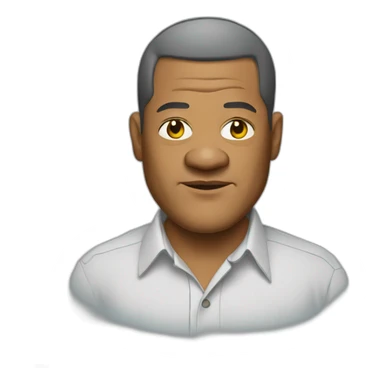 laurence-fishburne cartoon wearing shirt sticker