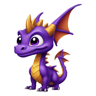 Cute Spyro the Dragon sticker