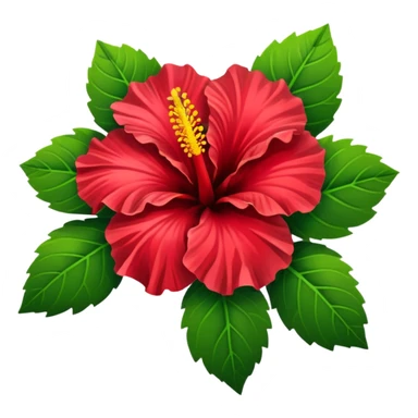 Realistic, detailed, 3D rending, Vibrant Hibiscus HIbiscus rosa-sinensis sticker