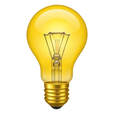 glowing lightbulb representing an idea sticker