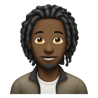 black man-dread locks- say no facial hair sticker