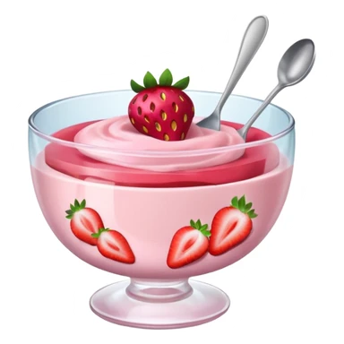 Strawberry pudding sticker