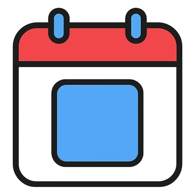 icon logo for an open source self-hosted calendar app, inspired by the Fantastical app, modern, clean, with a calendar page motif, in color outline style sticker