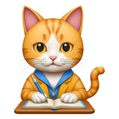 code writing cat sticker