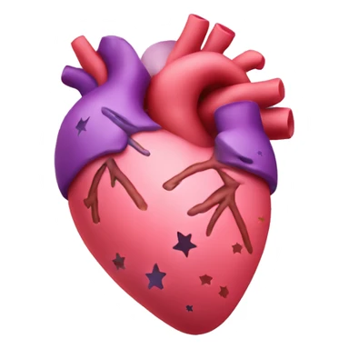 Human Heart with stars around it sticker