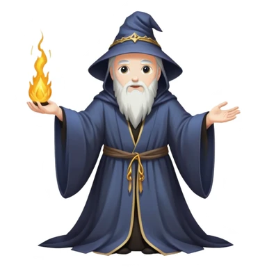 wizard summoning a dark shadow creature from the ground sticker