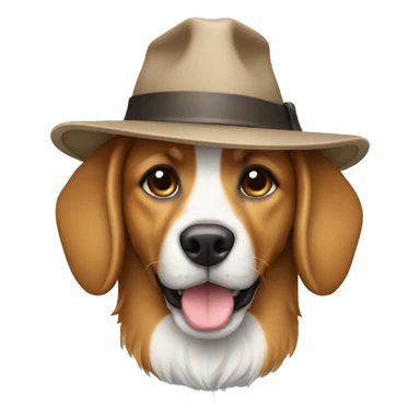 dog whit hat sticker